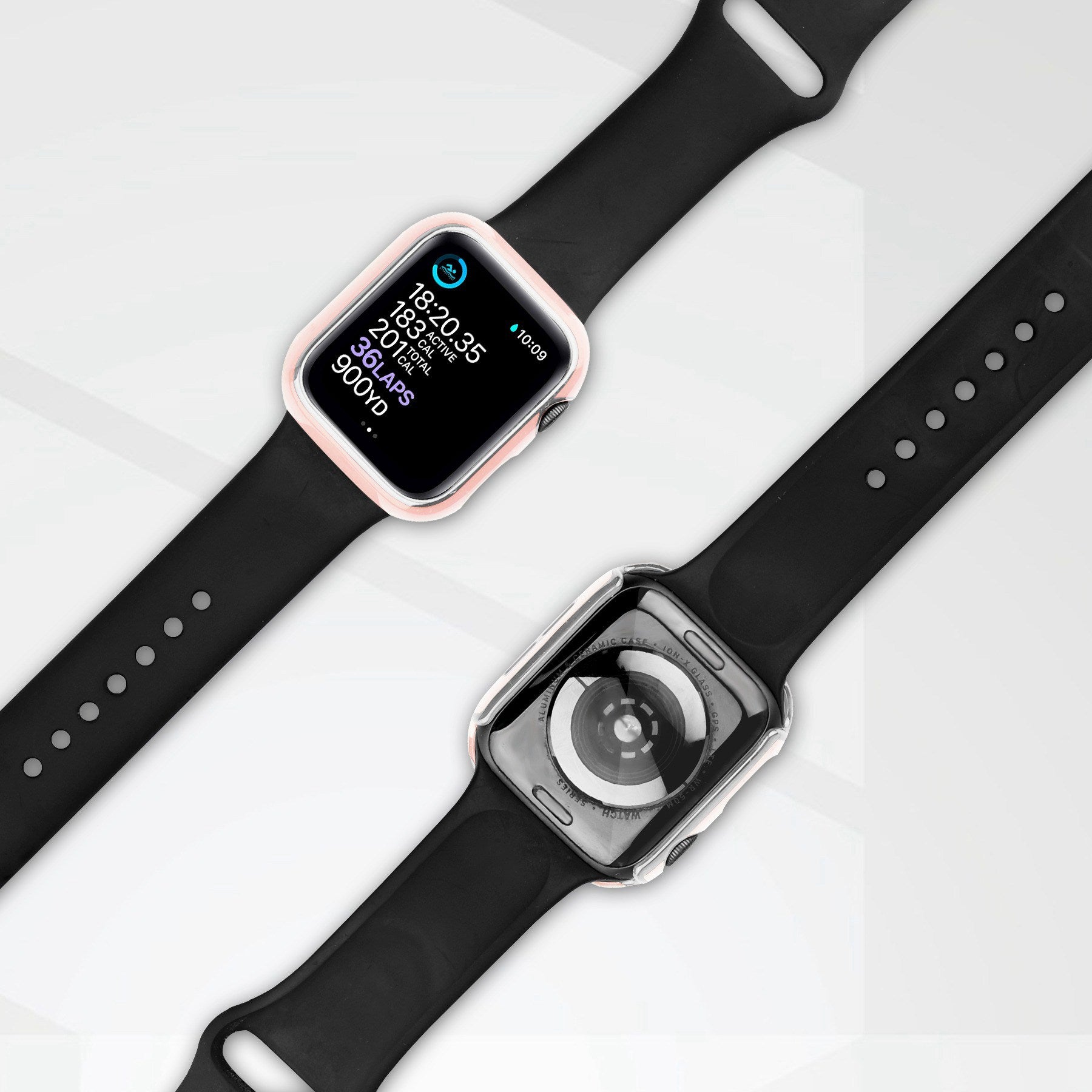 For Apple Watch SE (2022) 44mm SE 44mm 6 5 4 44mm Silicone Watch Band + PC Watch Case with Tempered Glass Screen Protector Electroplating Protective Case Cover For Apple Watch SE (2022) 44mm SE 44mm 6 5 4 44mm Silicone Watch Band + PC Watch Case with Tempered Glass Screen Protector Electroplating Protective Case Cover